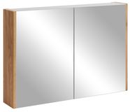 3xE living Armoire de toilette miroir, chêne artisanal doré, 104,6 cm, Elegance