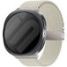 Strap-it Samsung Bracelet tissu avec boucle Samsung Galaxy Watch 8 Classic (lumière stellaire)