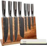 Shinrai Knives Japan Shinrai Knives - Damascus Print 7-delige Messenset + Messenblok