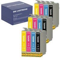 Epson Pack 12 vervangende inktcartridges voor Epson 604XL compatibele Epson WorkForce WF-2910 WF2930 WF-2935 WF-2950 Expression Home XP-2200 XP-2205 XP-3200 XP-3205 XP-4200 XP-4205 - Pack 3 Zwart 3 Cyaan 3 Magenta 3 Geel