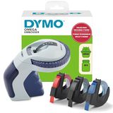 DYMO labelmaker voor reliëfdruk met 3 labeltapes | Startpakket Omega Lettertang | Klein, ergonomisch ontwerp met draaiklikwiel | Voor thuis, doe-het-zelven en knutselen