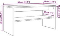 vidaXL TV-kast 80 x 35 x 40 cm Sonoma eiken bewerkt hout