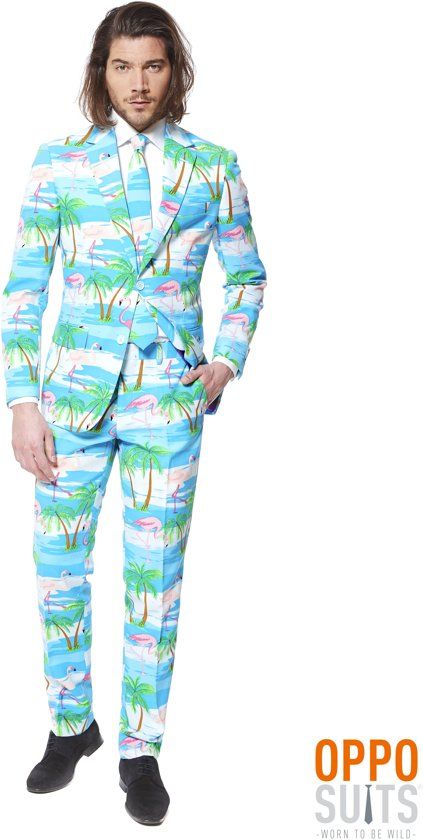OppoSuits Flaminguy - Kostuum - Maat 48