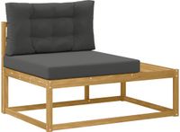 vidaXL Eindsofa met kussen Wit 115 x 83 x 73 cm Polyester