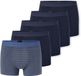 Schiesser 5PACK Shorts - 95/5 Multipacks - Heren - Donkerblauw/Blauw - Effen - 95% Katoen/5% Elastaan - Maat M