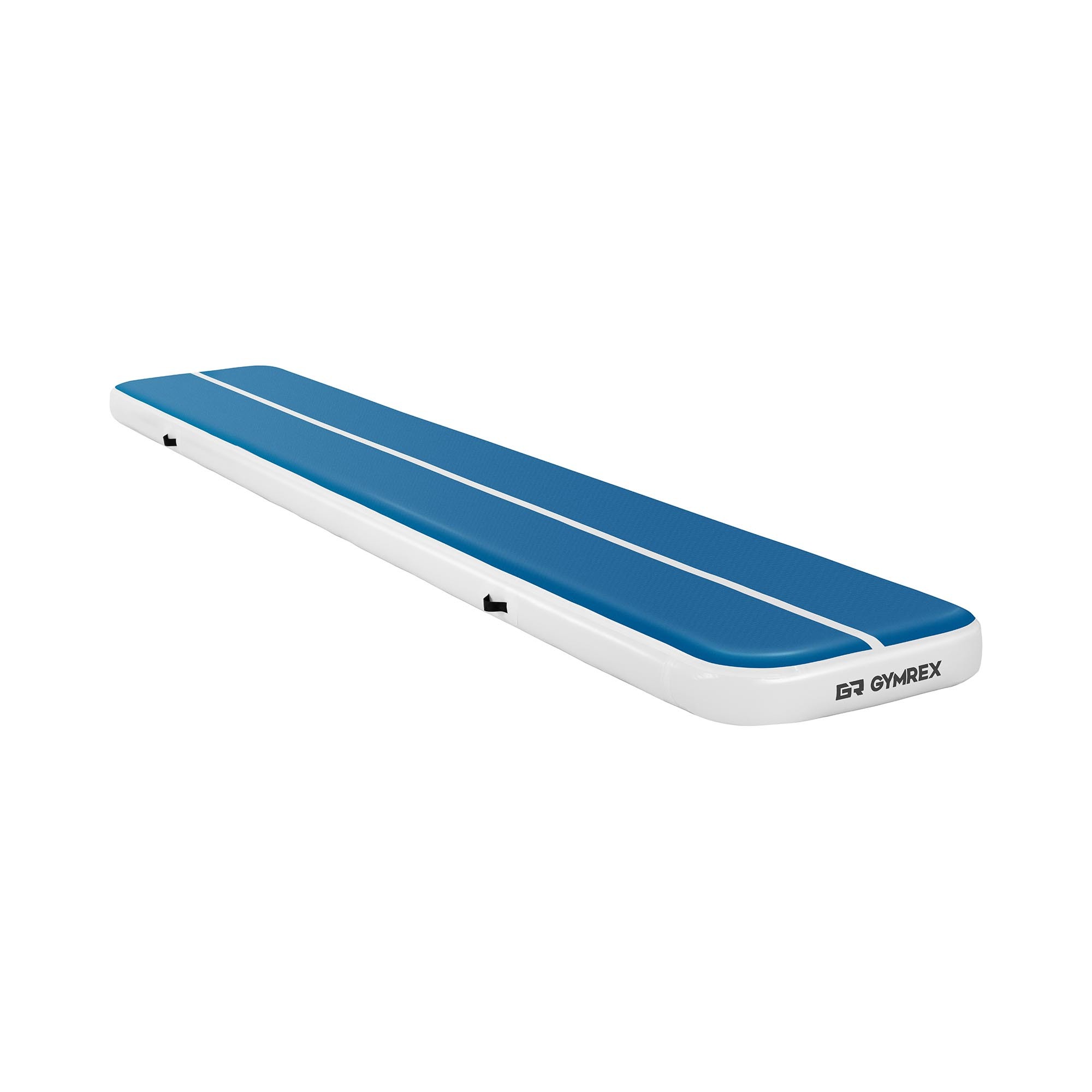 Gymrex Opblaasbare Gymmat - 600 x 100 x 20 cm - 300 kg - blauw / wit