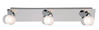 lightfixture Voltman Set met 3 spots, Gyra-collectie, badkamerspeciaal, chroom, 13,5 W, 1050 lm, 3000 K, IP44