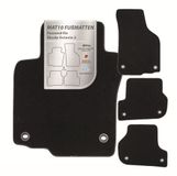 MAT10 Silver-Line: Skoda Octavia II limousine en combi bouwjaar 2004-02 - 2007-02 automatten autotapijt velours premium kwaliteit 4-delig zwart gegarandeerde pasvorm