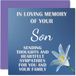 Sympathie Kaarten - In Loving Memory Of Your Son Card - Sorry rouwkaarten voor volwassenen, 145mm x 145mm Condoleances Denken aan je kaart, Floral Sympathy wenskaarten