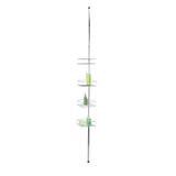 Wenko Étagère de douche en acier inoxydable - étagère 4 tablettes - réglable 65 à 275 cm