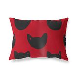 BonaMaison Rood-Zwart Decoratieve Kussensloop, Kussenhoezen Bank, Decoratieve Kussenhoesjes, Kussensloop; Sofa, Slaapkamer, Kantoor, Auto 45x60 Cm - Ontworpen en vervaardigd in Turkije