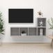 Prolenta Maison Exclusive - Set van 2 tv-meubels, betonigrijs, gemaakt van spaanplaat