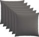vidaXL - Kussensloop - 6 stuks - HEERLEN - Lichtgrijs - 80 x 80 cm - Katoensatijn