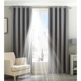 Paoletti Twee gordijnpanelen, polyester, zilver, 66 x 54 (168 x 137 cm)