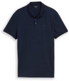 Tom Tailor - Slim Fit Polo met logoprint - Katoen/Modal/Elastaan - Sky Captain Blue - Maat XXL