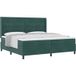 Maison Exclusive - Lit À Ressorts Avec Tête De Lit Vert Foncé 200 X 200 cm Velours