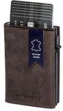 Portefeuille automatique pour hommes Marron foncé Cuir