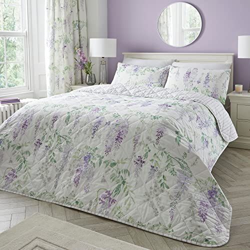 Dreams & Drapes Design Blauweregen Gewatteerde Sprei - Lila - 200x230cm