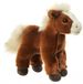 Heunec knuffel paard staand 23cm pluche speelgoed bruin