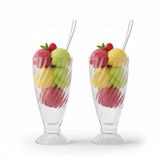 Alessandro Hawaii Ice Cream Bowl - 2 pcs - Glass - Crystal - 360 ml - 18 x 8 cm - Ice Cream Bowls
