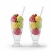 Alessandro Hawaii Ice Cream Bowl - 2 pcs - Glass - Crystal - 360 ml - 18 x 8 cm - Ice Cream Bowls