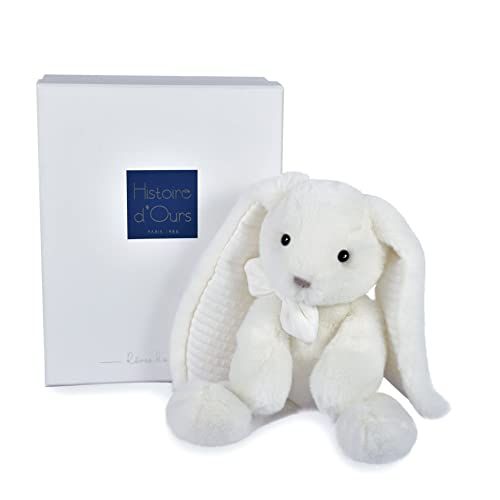 Histoire d'Ours HO3134 Pluche dier haas - wit - 30 cm - PREPPY CHIC