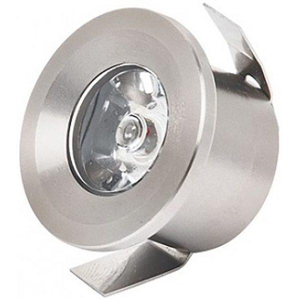 BES LED LED Veranda Spot Verlichting - Mony - Inbouw Rond 1W - Natuurlijk Wit 4200K - Mat Chroom Aluminium - Ã˜33mm