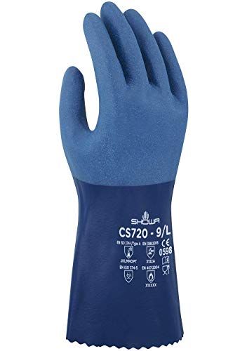 Showa CS720 Nitril chemische bestendige handschoenen - blauw - XL