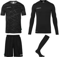 Uhlsport Prediction Bundle Keeperset Kinderen - Zwart / Wit | Maat: 140