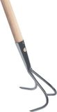 Talen Tools Tuinkrabber Verzinkt 3 Tanden Essenhouten Steel 140 cm