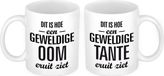 Bellatio Decorations Geweldige oom en tante mok - Oom en Tante cadeau/ cadeautje beker/ mokken set