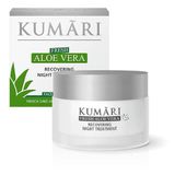 KUMARI KUMÜRI natuurlijke cosmetica - Recovering Night Treatment nachtcrème met aloë vera, hyaluron & sheaboter voor regeneratie en anti-aging - gezichtscrème met 76% onverdund biologisch plantensap met aloë vera (50 ml)
