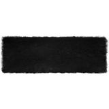 Tapis En Fausse Tafalla Noir 80 X 250 Cm Polyester