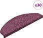 vidaXL Trapmatten 30 stuks 65x21x4 cm donkerpaars halfrond groot