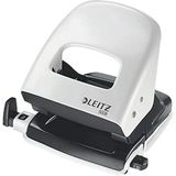 Leitz Kantoor perforator van metaal, voor 30 vellen, geleiderail met formaataanduidingen, ergonomisch design, grijs, 50080085