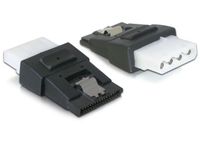 DeLOCK 65046 tussenstuk voor kabels 4pin Molex 15pin SATA Zwart