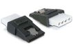 DeLOCK 65046 tussenstuk voor kabels 4pin Molex 15pin SATA Zwart