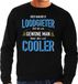 Bellatio Decorations Shoppartners Bv Deze kanjer is loodgieter net als een gewone man maar dan veel cooler sweater zwart voor heren - cadeau trui - Vaderdag kado XL