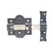MICEL - 10851 serrure de porte avec cylindre de scie de 50 mm, plaque de 86 mm, bouton/clé, avec 3 clés, laqué gris, gris foncé