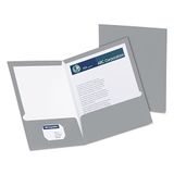 Oxford Gelamineerde Twin-Pocket Mappen, Letter Size, Grijs, Houdt 100 vellen, Doos van 25 (51705EE)