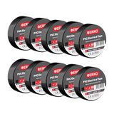 ERKO PVC Isolatietape 15mm x 10m, 10stuks, Zwart, 6kV