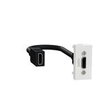 Schneider Electric NU343018 Unica HDMI-aansluiting, vooraf verbonden, 1 mod, wit, afzonderlijk