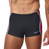 Speedo Solid Splice Aquashort Heren - Zwart/Rood - M