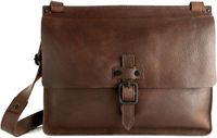 Harold's Leren Business tas Schoudertas Aberdeen Messengerbag Brown Donkerbruin