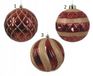 Decoris Christbaumkugel für den Weihnachtsbaum, Rot und Gold, unzerbrechlich, 12 cm
