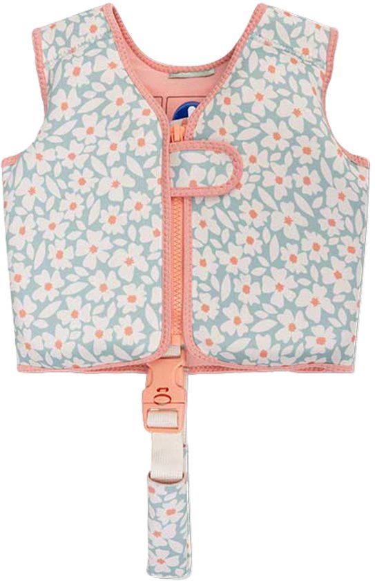 Swim Essentials Zwemvest Florish Green 2-3 Jaar - 15-18 kg - Kinder Zwemvest - Drijfvest met Veiligheidsgesp - Bloemen