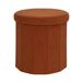 Home Deco Factory Pouf Coffre Pliable Jules Côtelé Terracotta