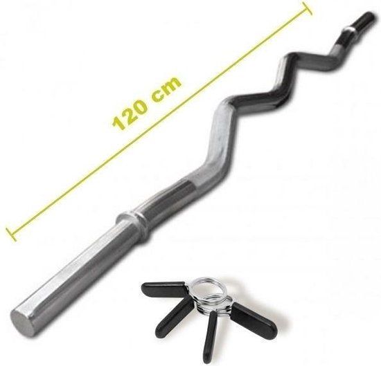 Focus Fitness Curlstang - 120 cm - Ø 30 mm - Chroom - 250 kg