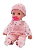 Simba Laura Little Babbler – zachte pop met 25 babygeluiden, slaapogen, fopspeen en tuinbroek, sprekende pop met functie, 30 cm groot, vanaf 2 jaar