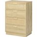 Commode Bohème en rotin naturel 4 tiroirs, meuble de rangement pour salon, couloir, entrée